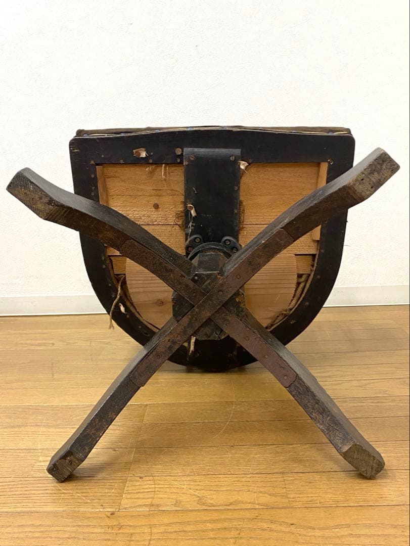 アンティーク レトロ ドクターチェア 回転椅子 ベロアシート当時物