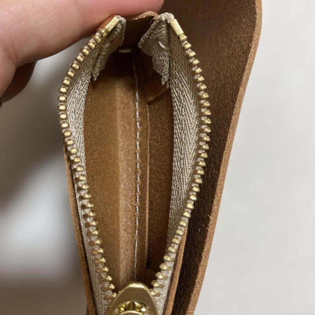 ☘️ 美品　ATELIER MOKU 小さく薄い財布SAKU ブラウン＊QH