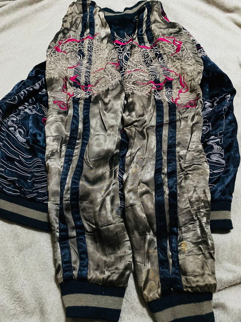 ORIENTAL ２面用 龍 桜 日本限定 スカジャン unisex レーヨン