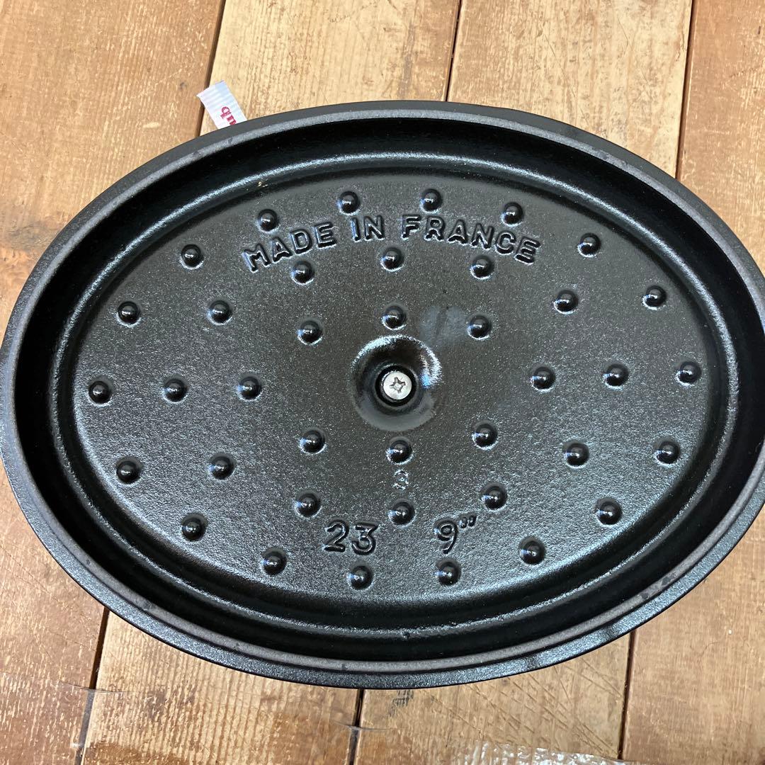 ストウブ staub ココット オーバル ホーロー鍋 ミルクパン 箱付き