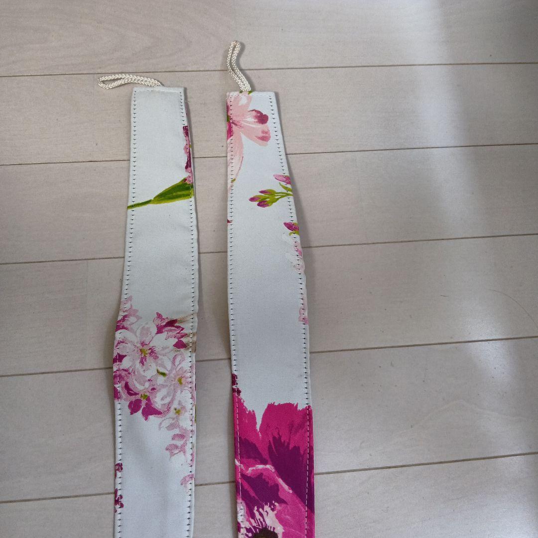 花柄ドレープカーテン（ピンク・フローラル）198センチ　遮光2級