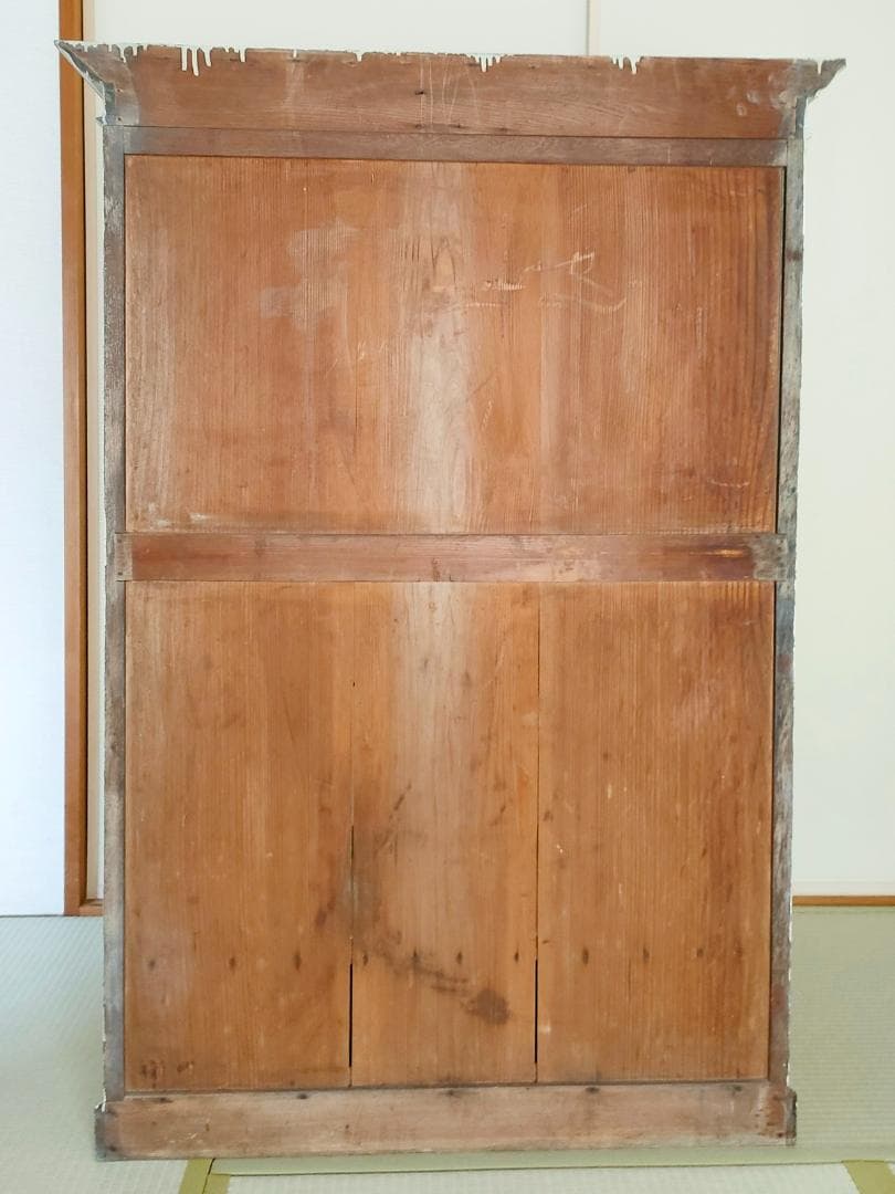 ケビント ガラス戸棚 古家具 レトロ 【送料込み】