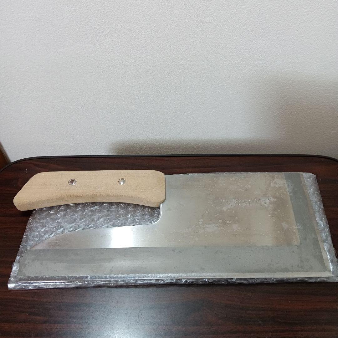 12-139　右利き　豊蔵 特選そば切り包丁 約30.5cm 手打青紙磨　桧割柄