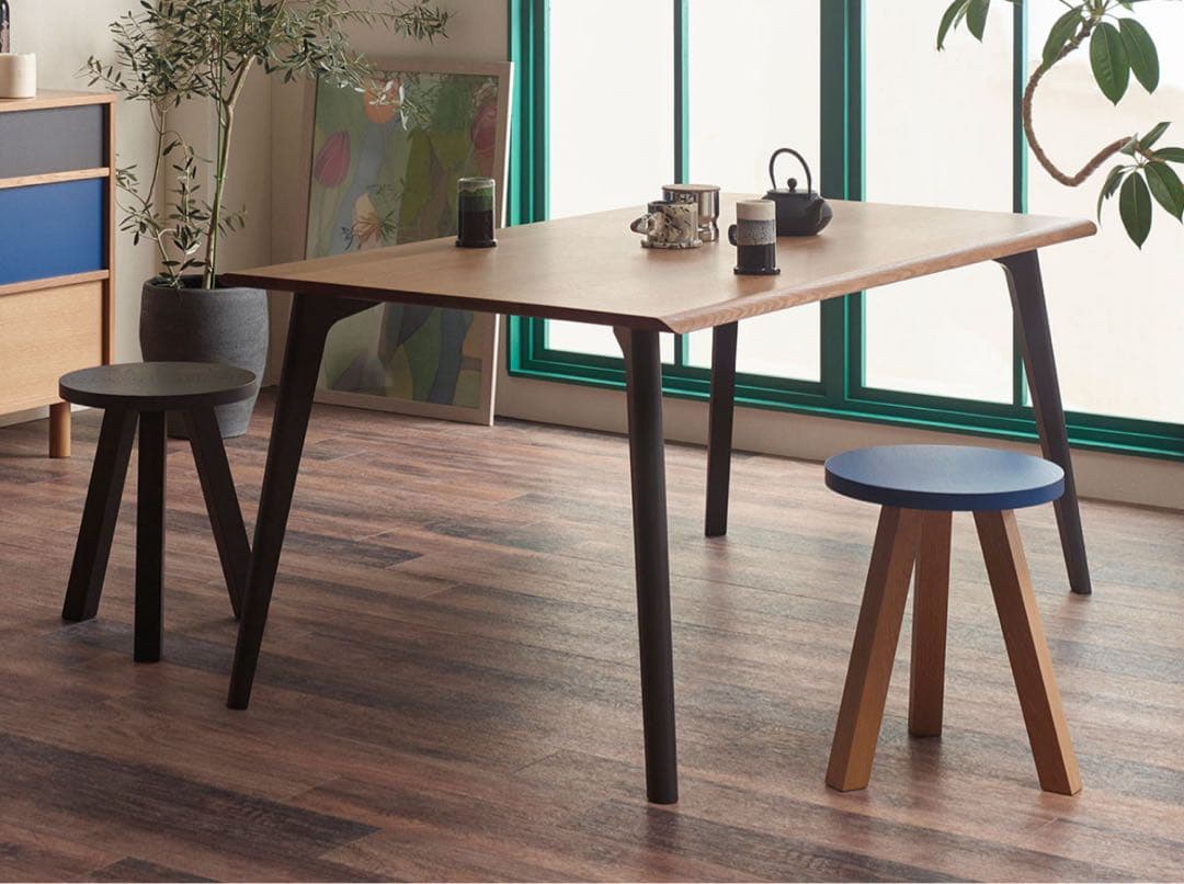 【愛知県引取】cadenza ニッポネア　ウォールナットダイニングテーブルセット