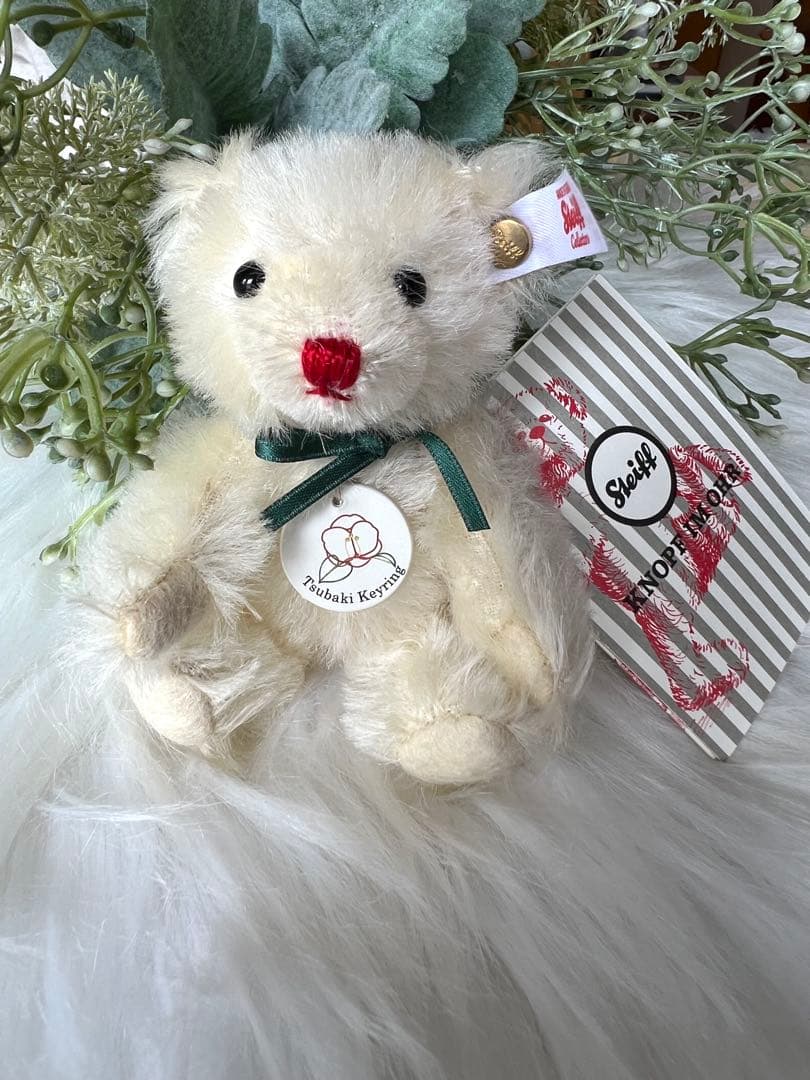 シュタイフ 】テディベア 椿キーリング 日本限定新品 シリアルナンバー入り