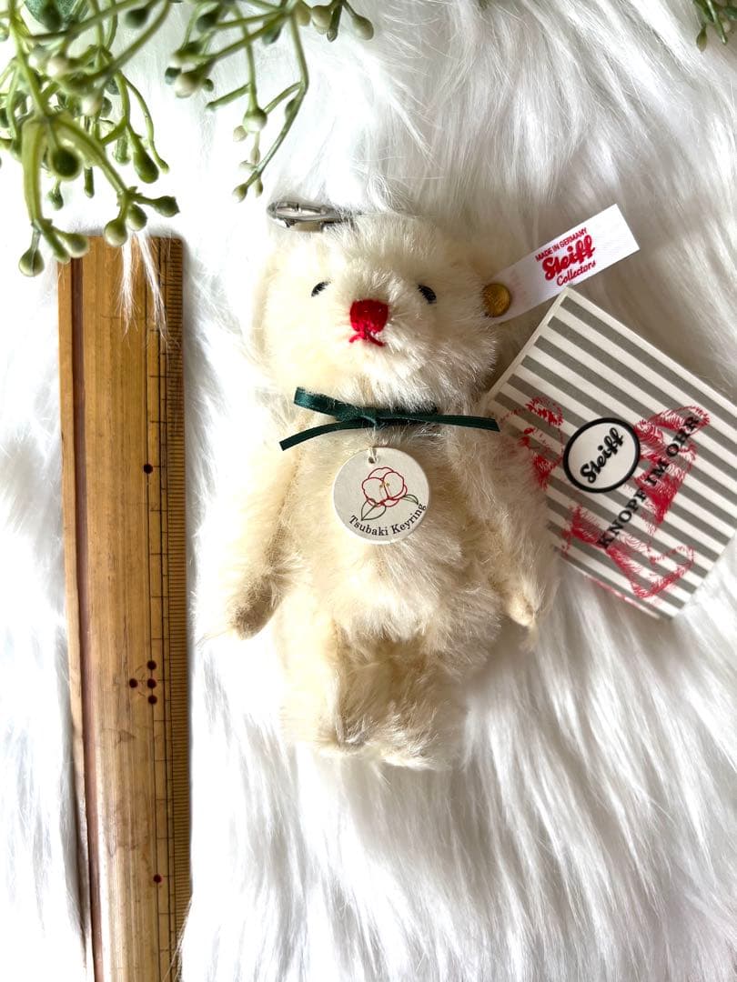 シュタイフ 】テディベア 椿キーリング 日本限定新品 シリアルナンバー入り