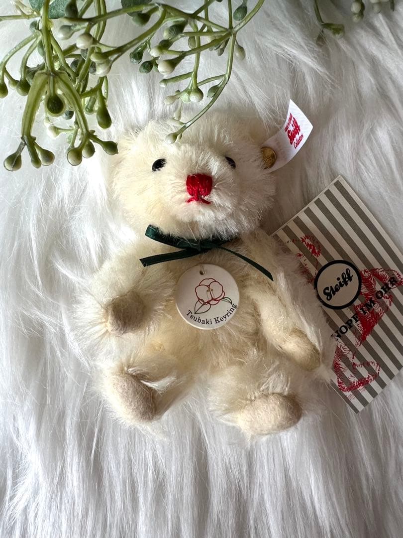 シュタイフ 】テディベア 椿キーリング 日本限定新品 シリアルナンバー入り