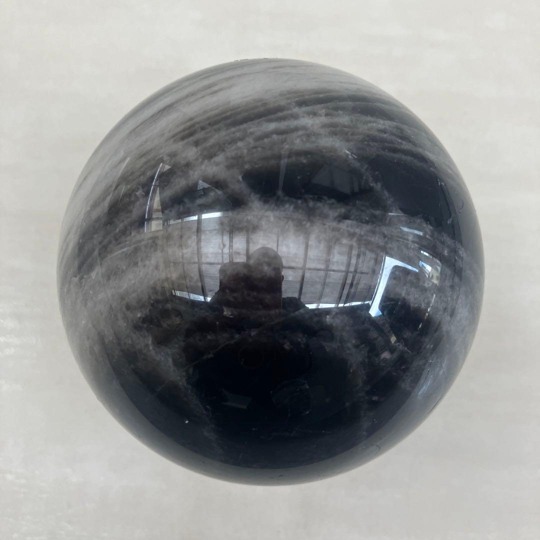 モリオン丸玉　黒水晶　パワーストーン　丸玉　鑑賞石　自然石　天然石　原石