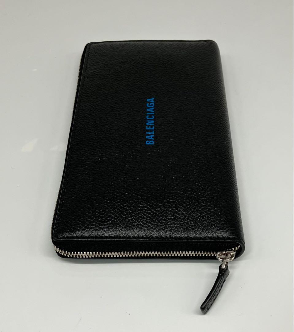 ⭐️ 極美品 バレンシアガ エブリデイ ロゴ ラウンドファスナー 長財布 ブラック