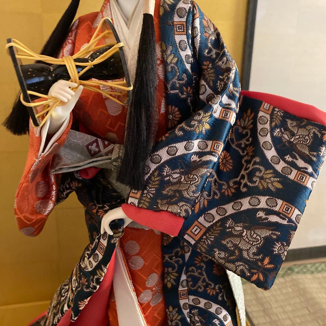 【土日限定値下げ】　ガラスケース付き　日本人形　　　古代風俗人形 インテリア