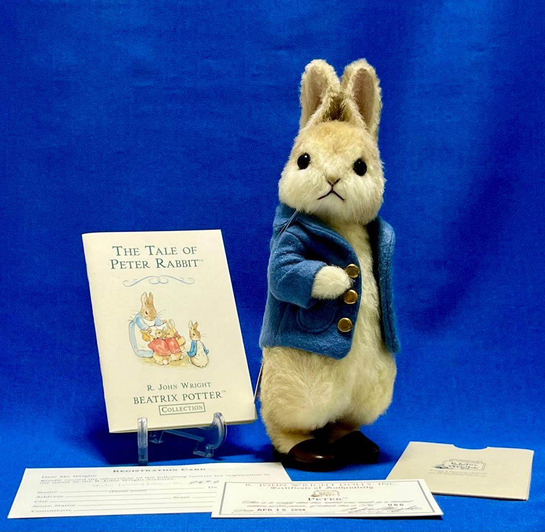 レア☆新品同様☆8\"ピーターラビット☆箱・証明書付☆R.ジョン・ライト