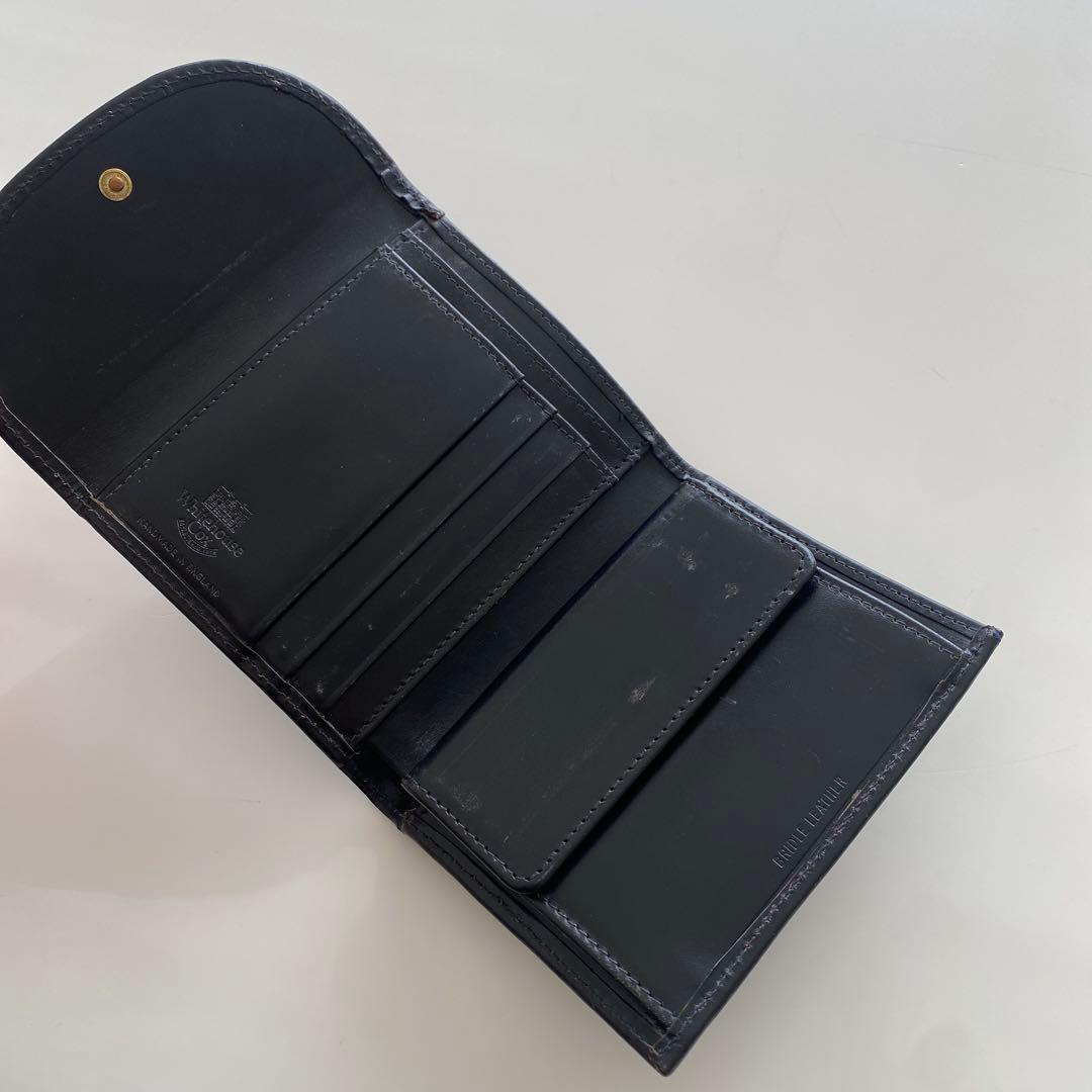 WhitehouseCox ホワイトハウスコックス 二つ折り財布 レザーブラック