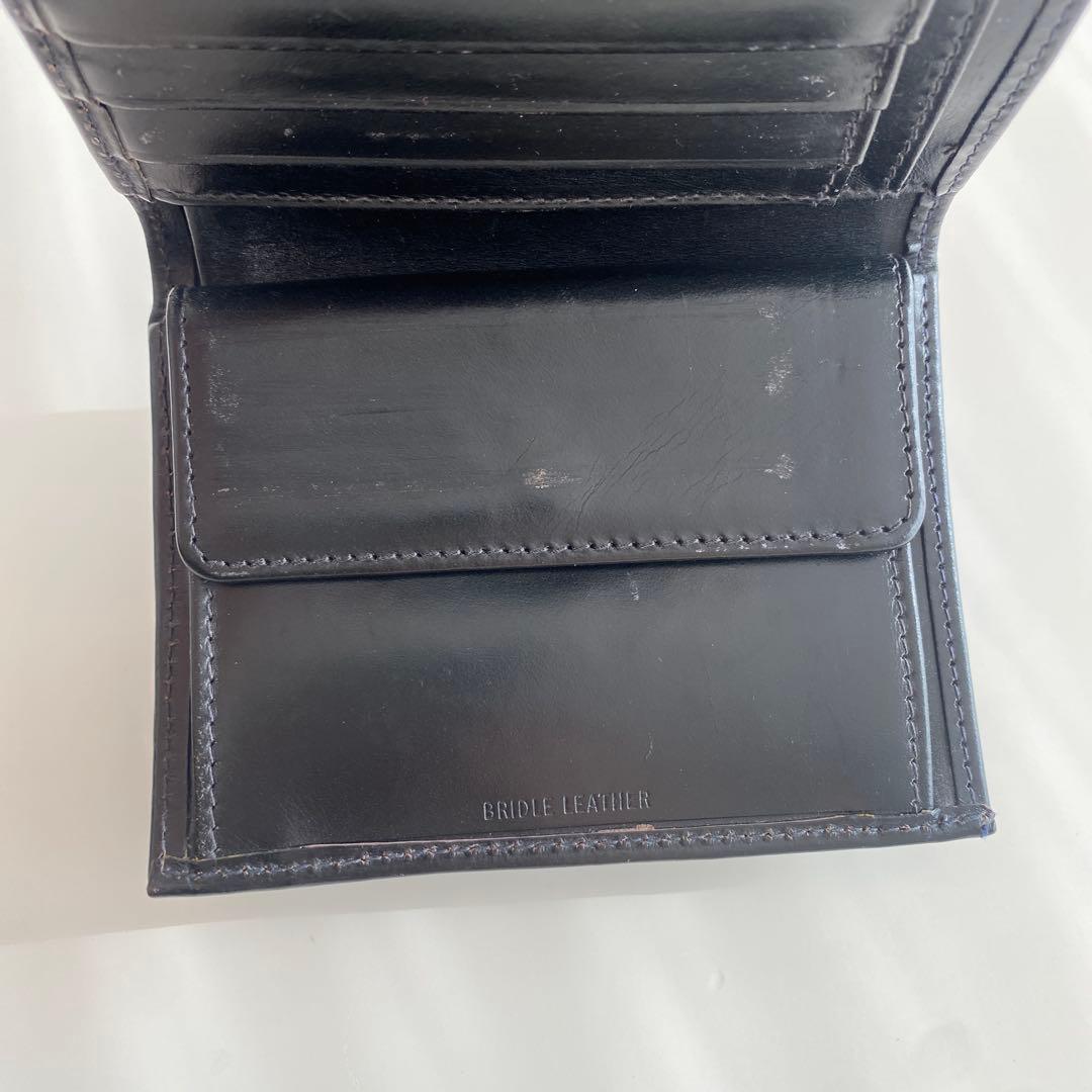 WhitehouseCox ホワイトハウスコックス 二つ折り財布 レザーブラック