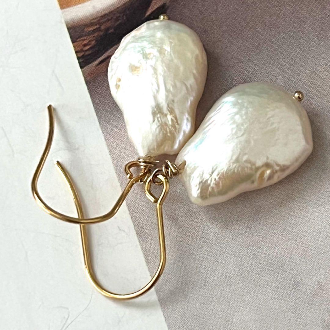 ちか☺︎ 3点作品☆ 宝石質マロン型ブラックラブラドライトピアス