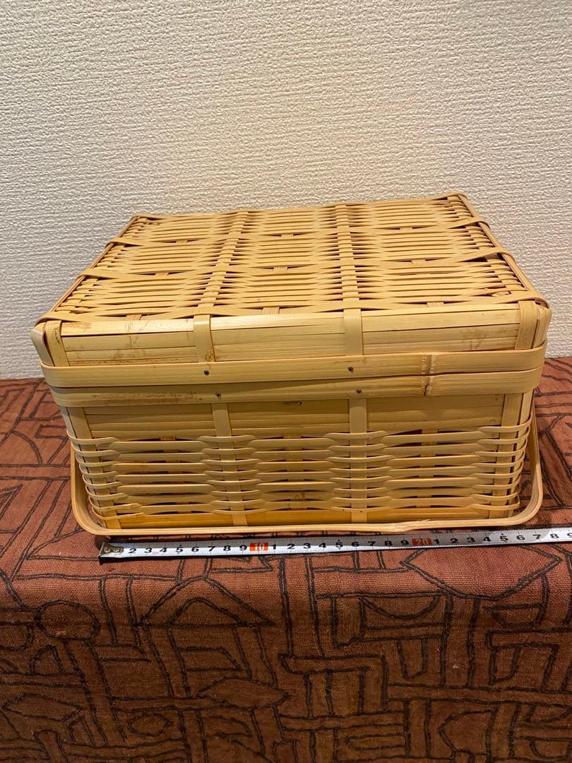 白竹　ピクニックバスケット　竹かご