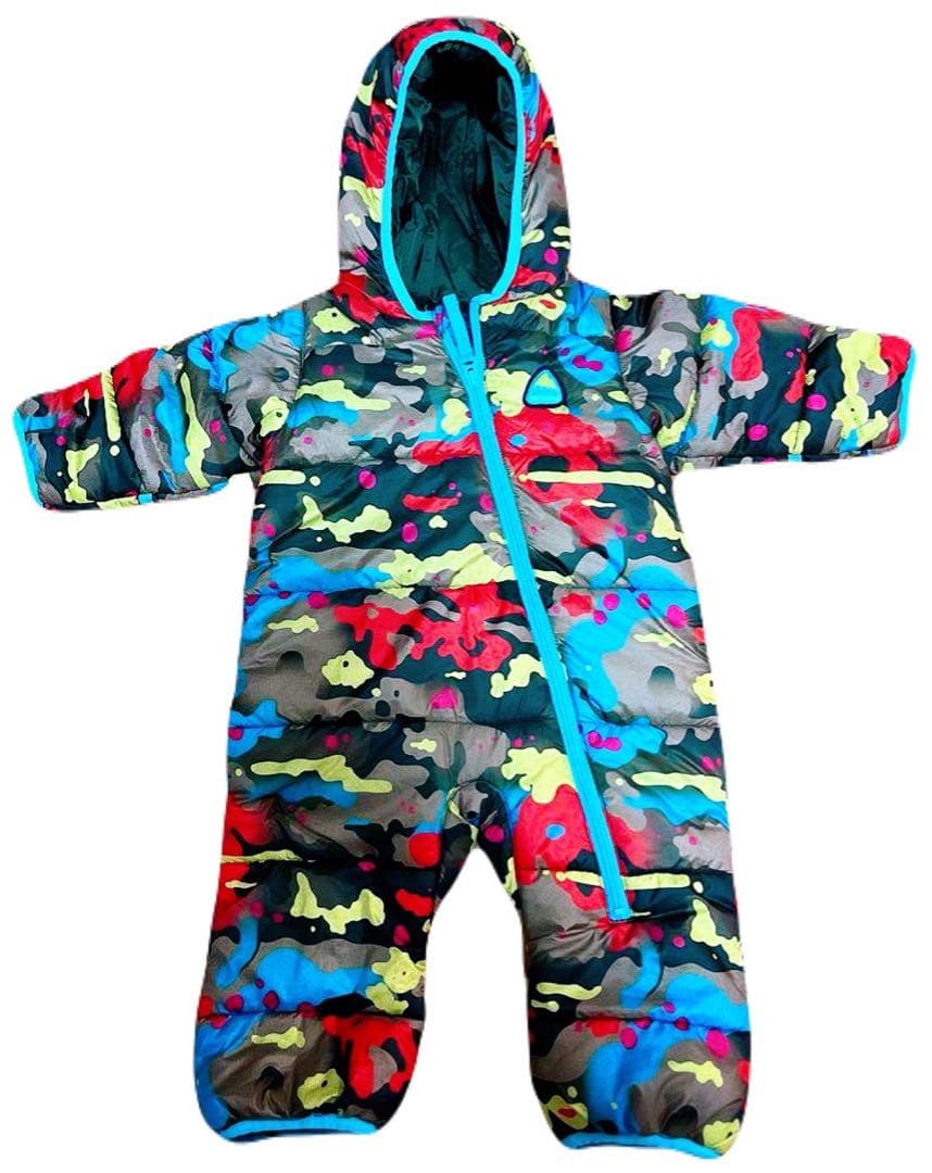 バートン キッズ 迷彩柄 スキーウェア ジャンプスーツ スノーウェア おくるみ