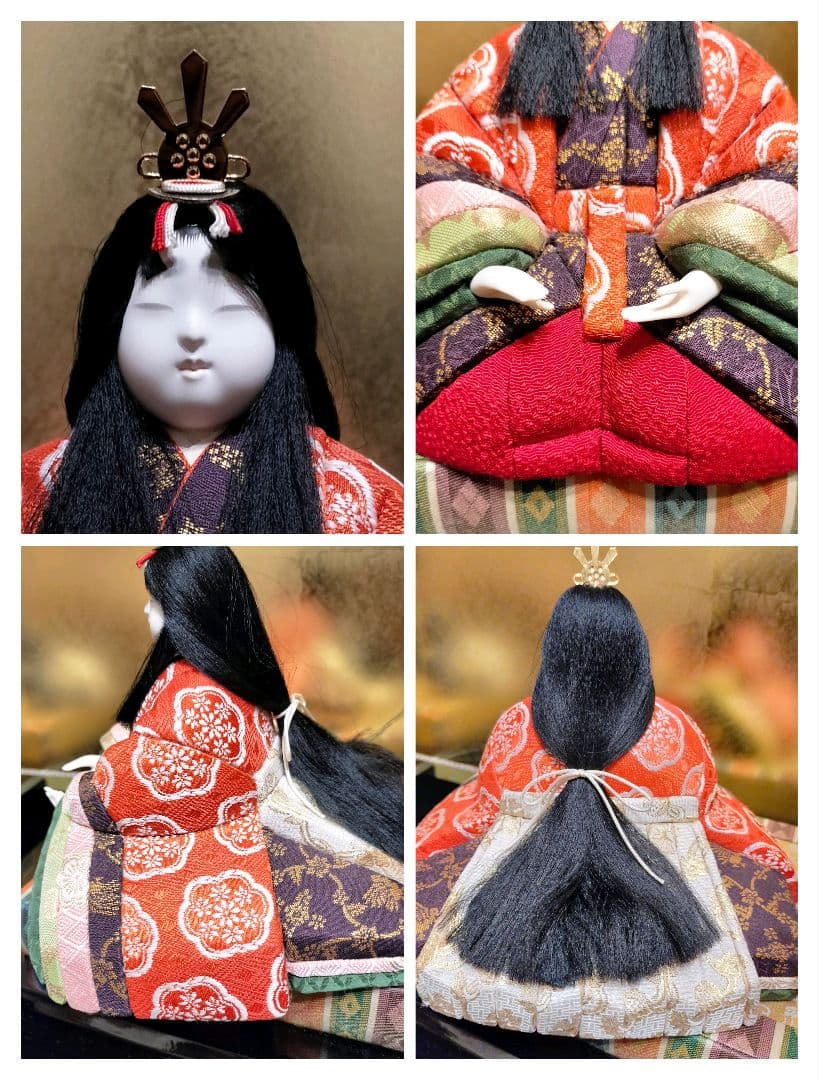 真多呂人形　桃山雛 金箔柄屏風