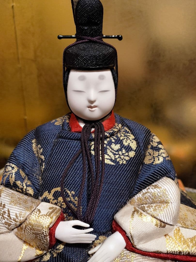 真多呂人形　桃山雛 金箔柄屏風