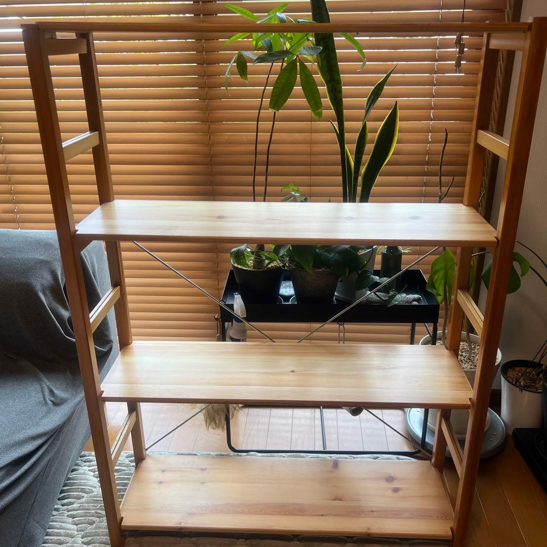 無印良品　パイン材ユニットシェルフ　ユニット棚　86cm幅　スリムタイプ