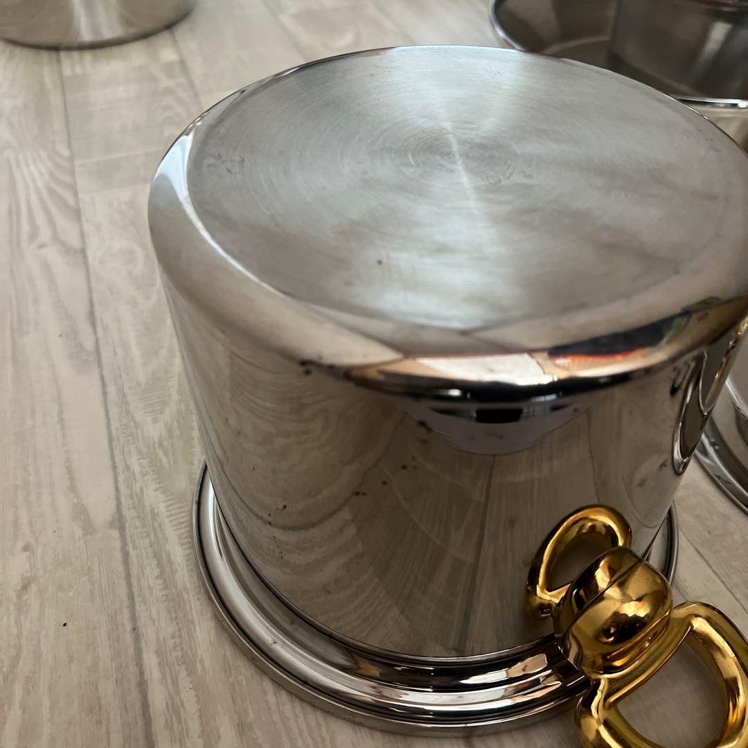 未使用natural ware フライパン 両手鍋 OーⅡ高級ステンレ4本セット