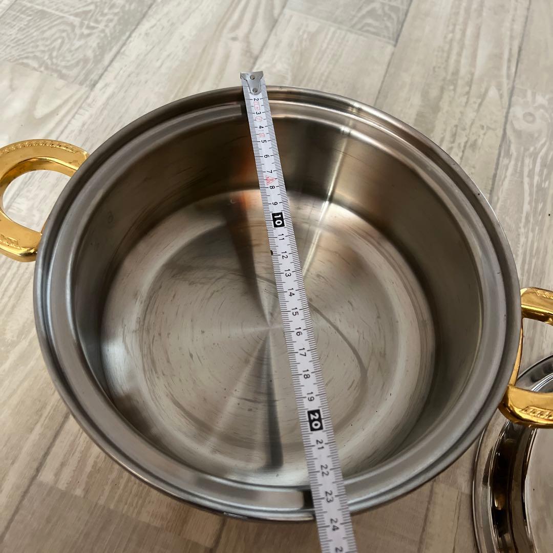 未使用natural ware フライパン 両手鍋 OーⅡ高級ステンレ4本セット