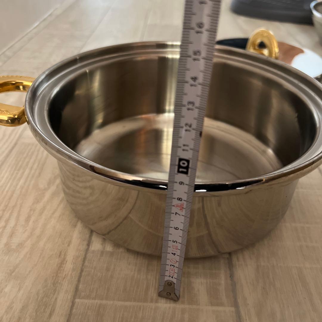 未使用natural ware フライパン 両手鍋 OーⅡ高級ステンレ4本セット