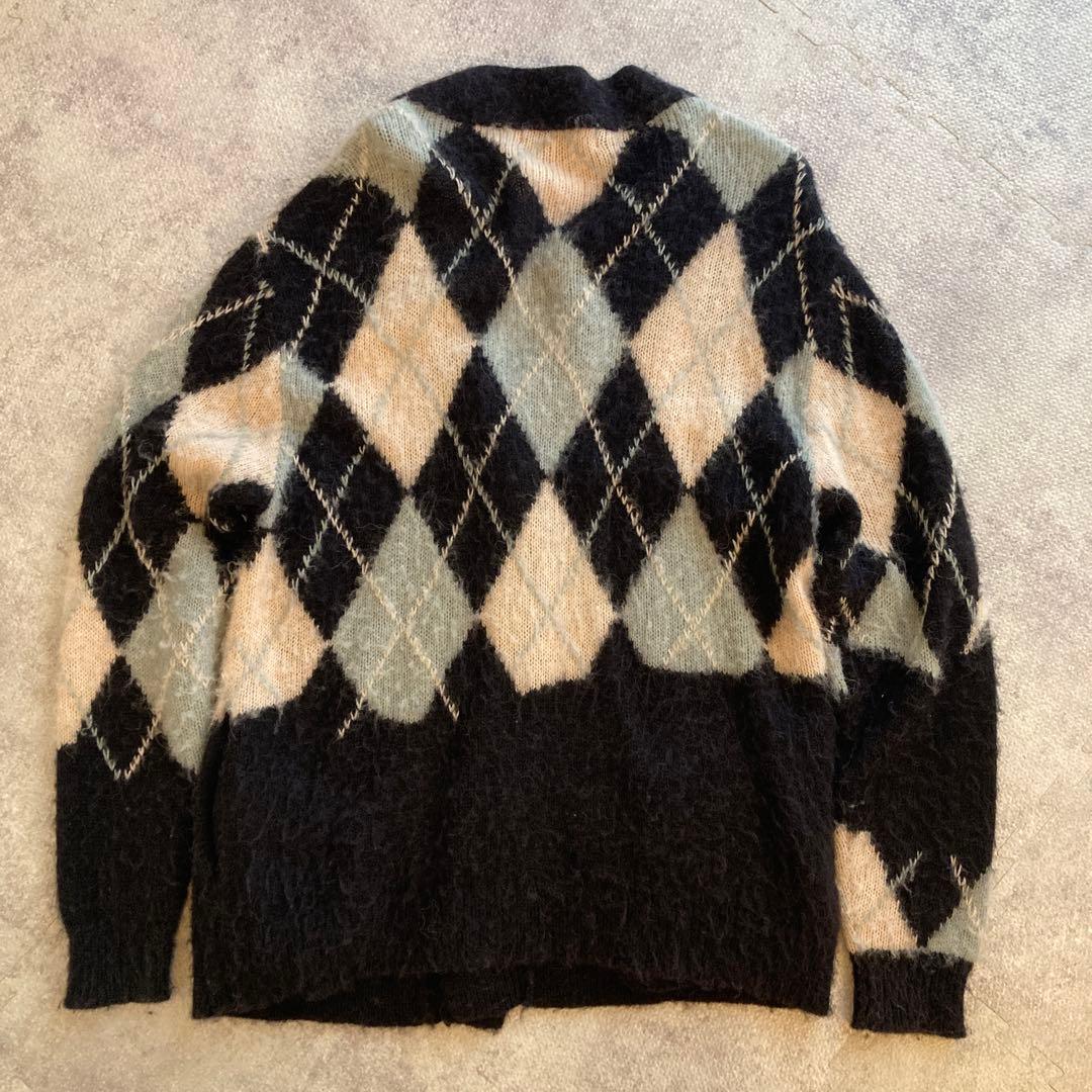 トップス 71MICHAEL EROSION ARGYLE KNIT CARDIGAN