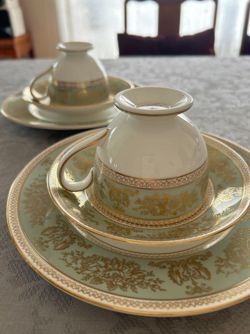 【ウェッジウッド】コロンビアセージグリーン　トリオ　2セット