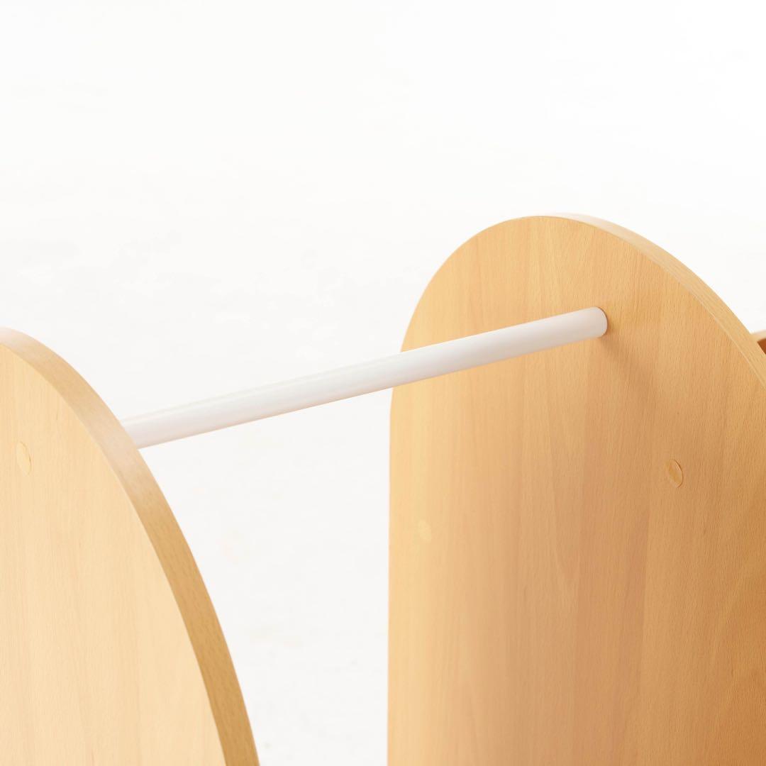 おもちゃ収納ラックハンガーバー付き 子ども用家具 木製 収納ケースワイドタイプ