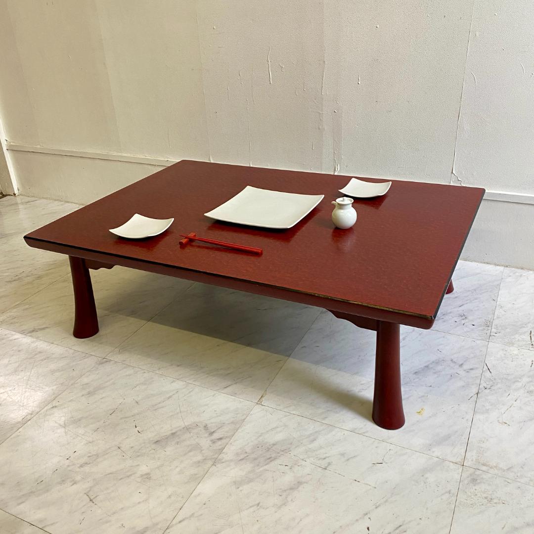 【森繁 MORISHIGE】昭和レトロ 木製 座卓 ローテーブル｜小振り