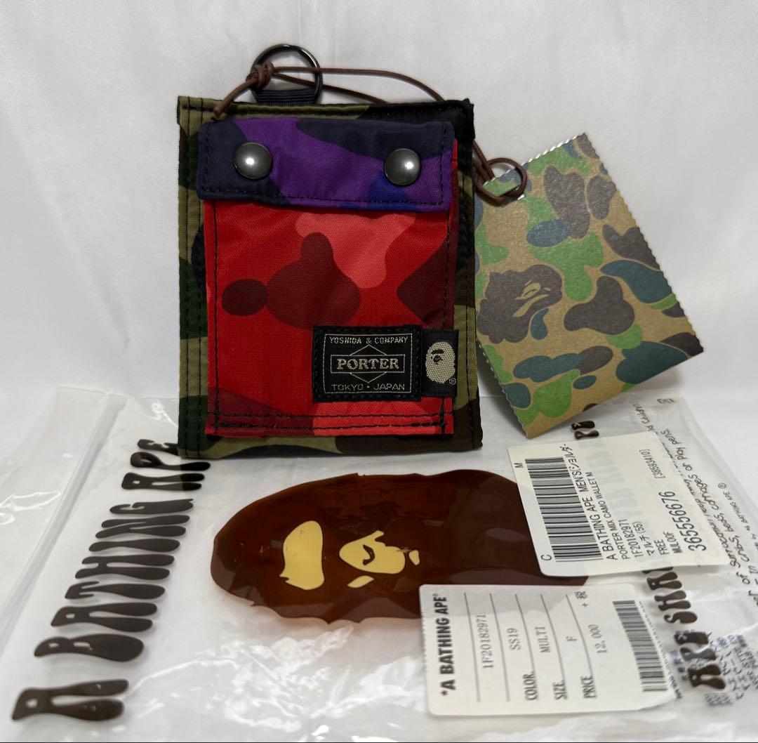 新品 ウォレット PORTERコラボ 激レアMIX CAMO 迷彩 財布 APE