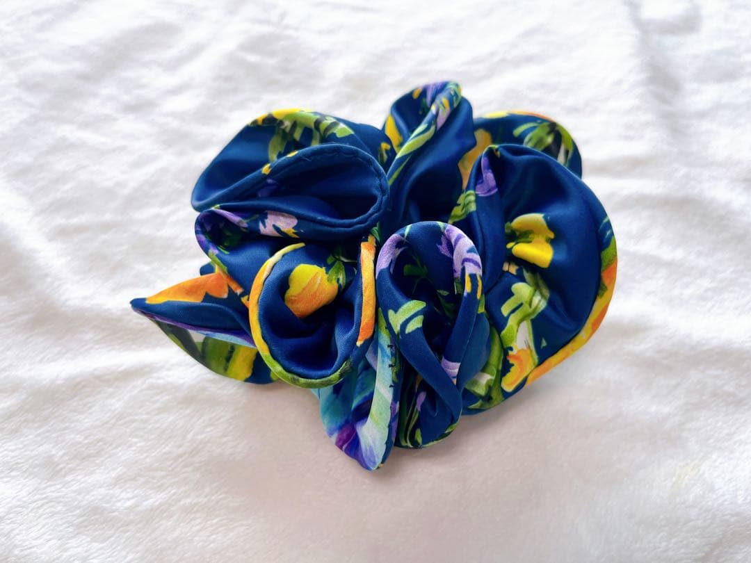 ⭐︎さくら⭐︎acca フラワーシュシュ・ピーコックグリーンマシュマロシュシュ