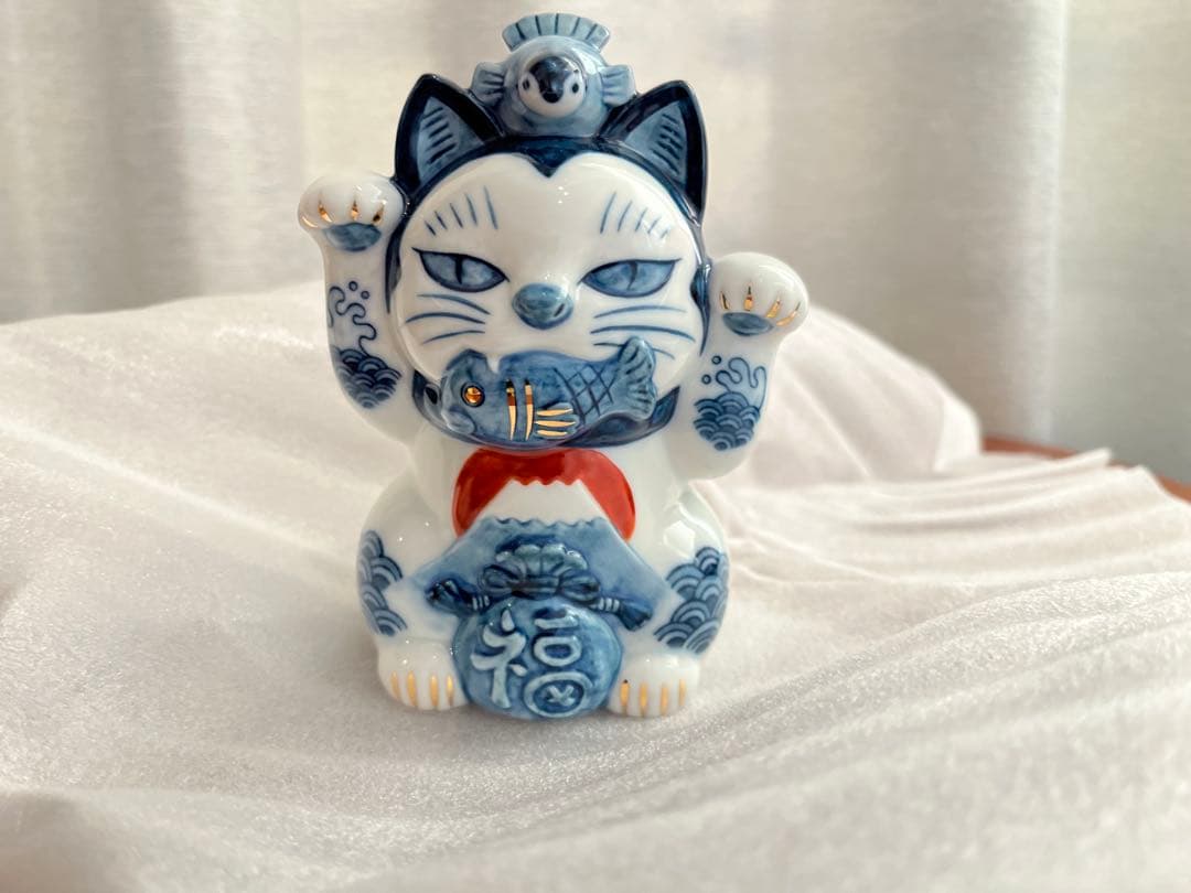 【未使用】AKOMEYA 石黒亜矢子　瀬戸まねき猫　招き猫　3体セット