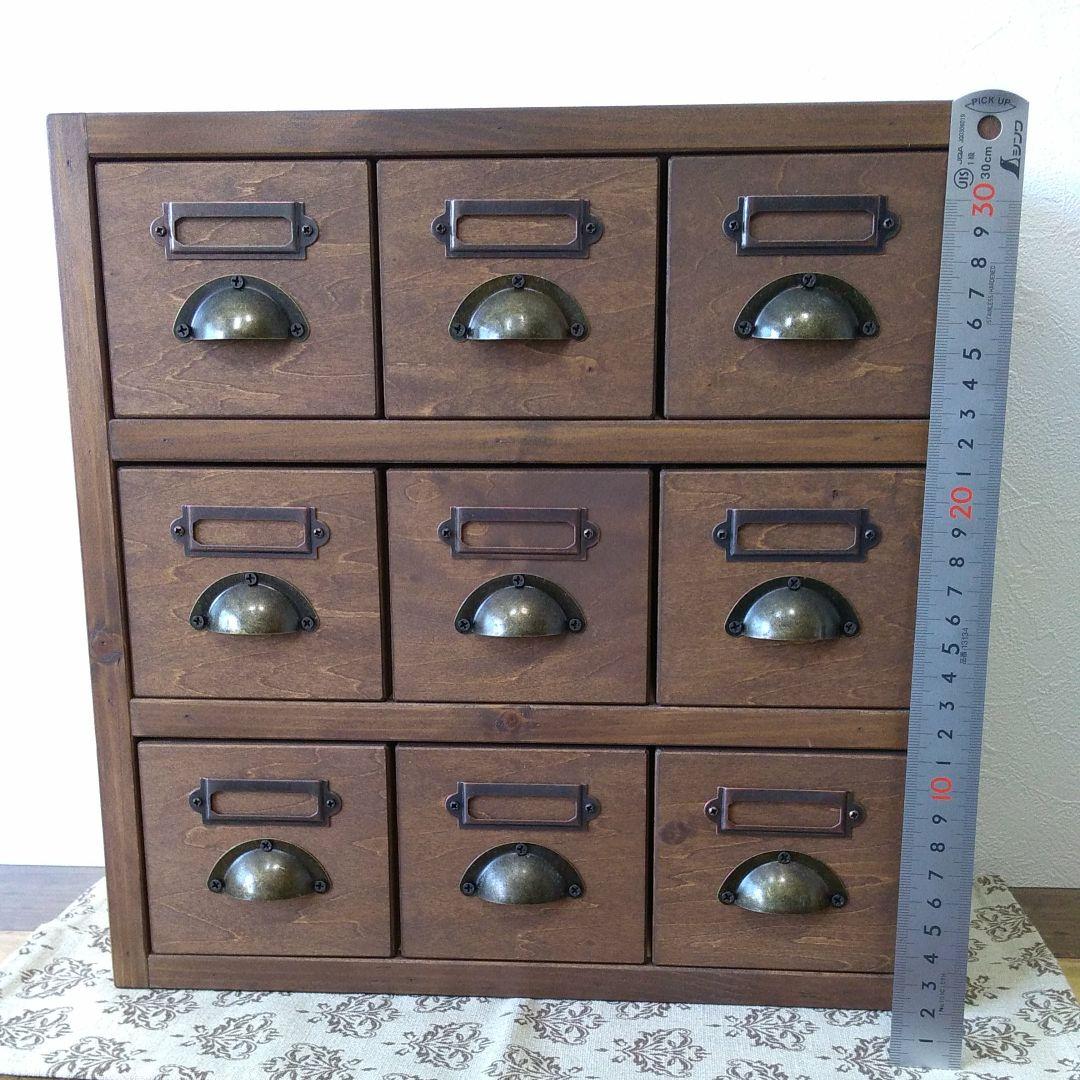 引き出し　ブラウン　ハンドメイド