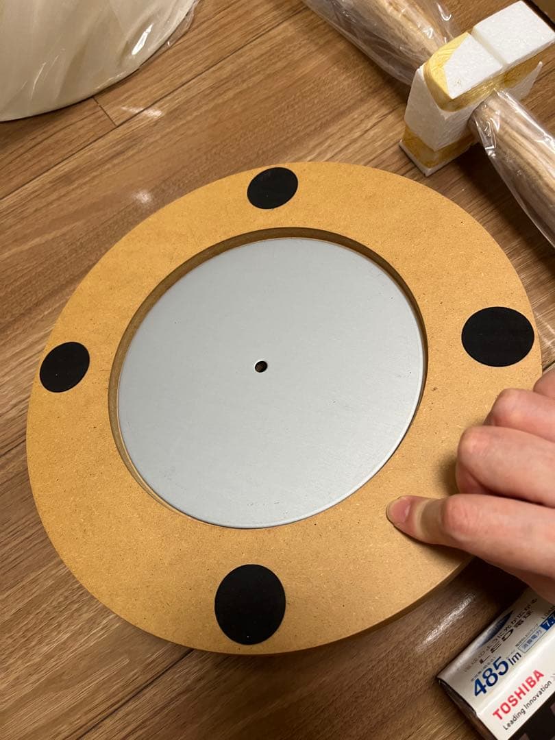 【未使用】無印良品　布シェードフロアスタンド・タモ材