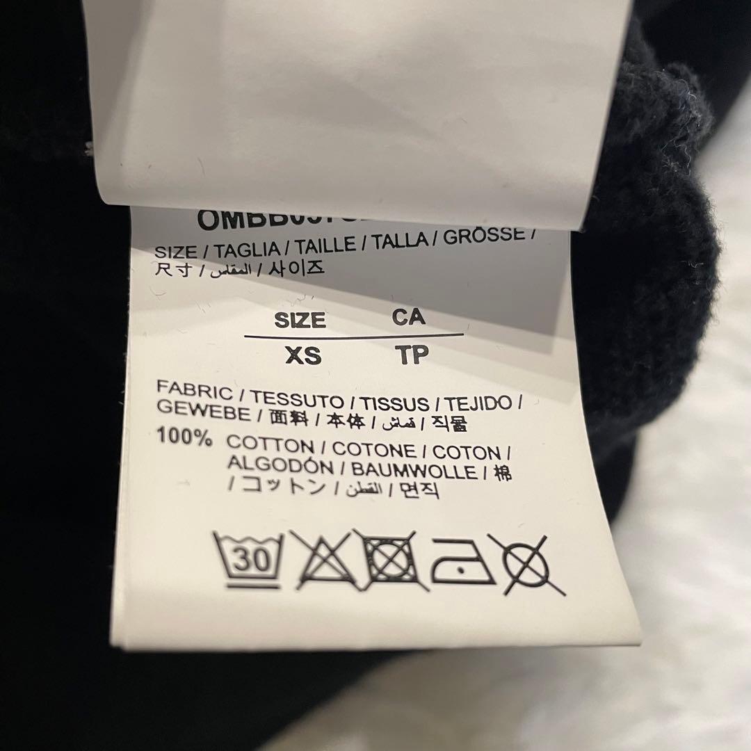 OFF-WHITE プリント 黒 フード付きパーカー