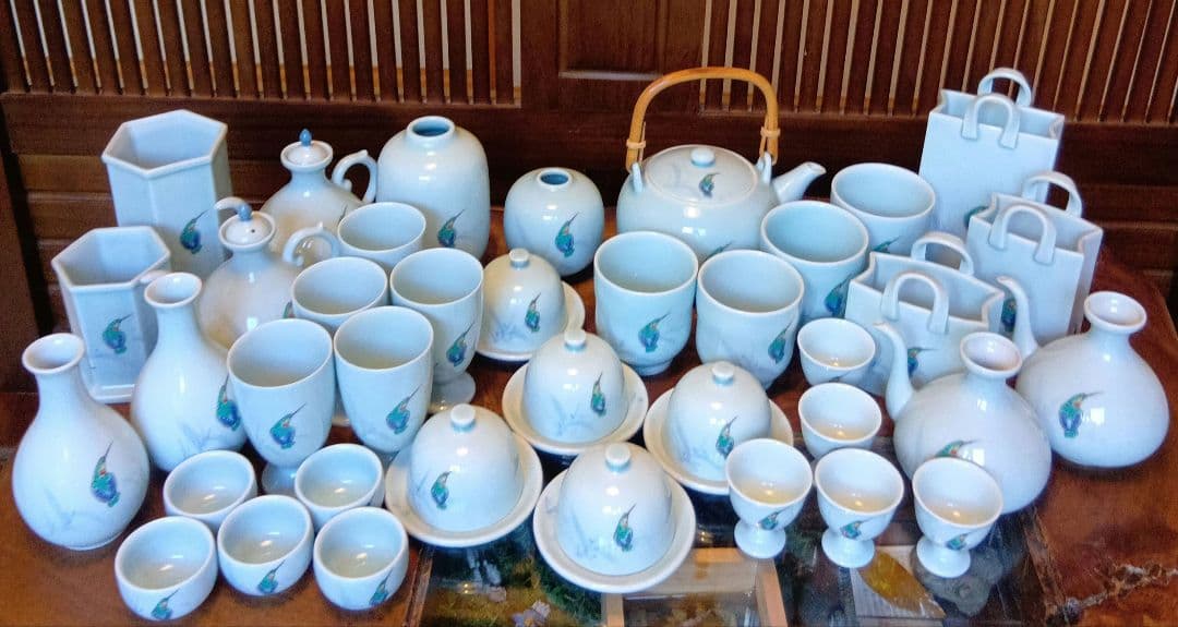 【美品】特選 高級 鍋島焼 青磁 伊万里 瀬兵窯 真生 かわせみ まとめ売り ②