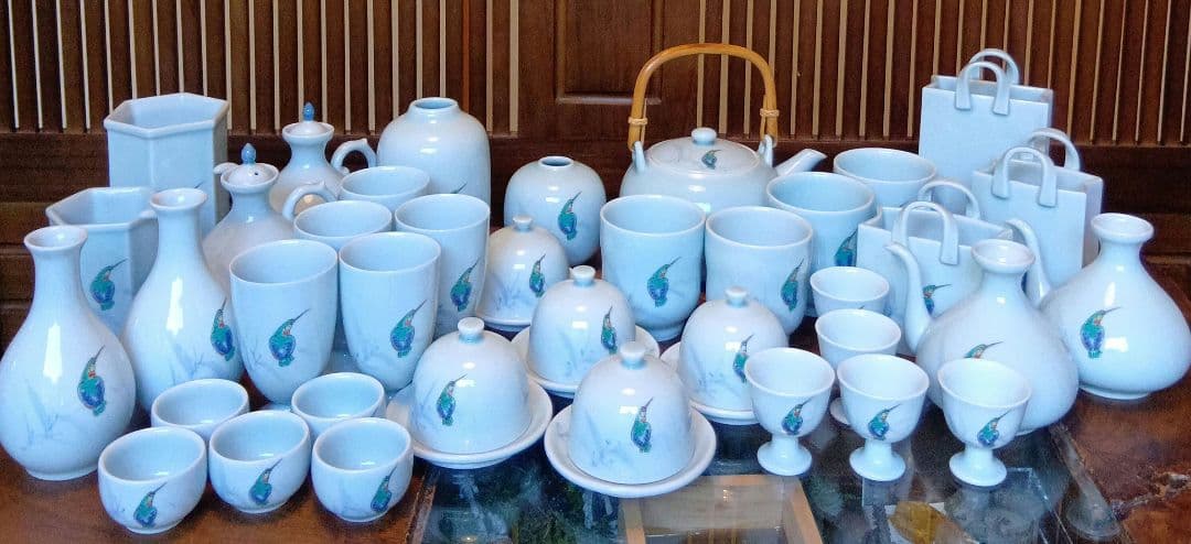 【美品】特選 高級 鍋島焼 青磁 伊万里 瀬兵窯 真生 かわせみ まとめ売り ②