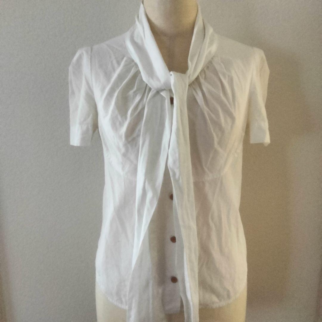 ヴィヴィアンウエストウッド　半袖　ボウタイブラウス　ホワイト