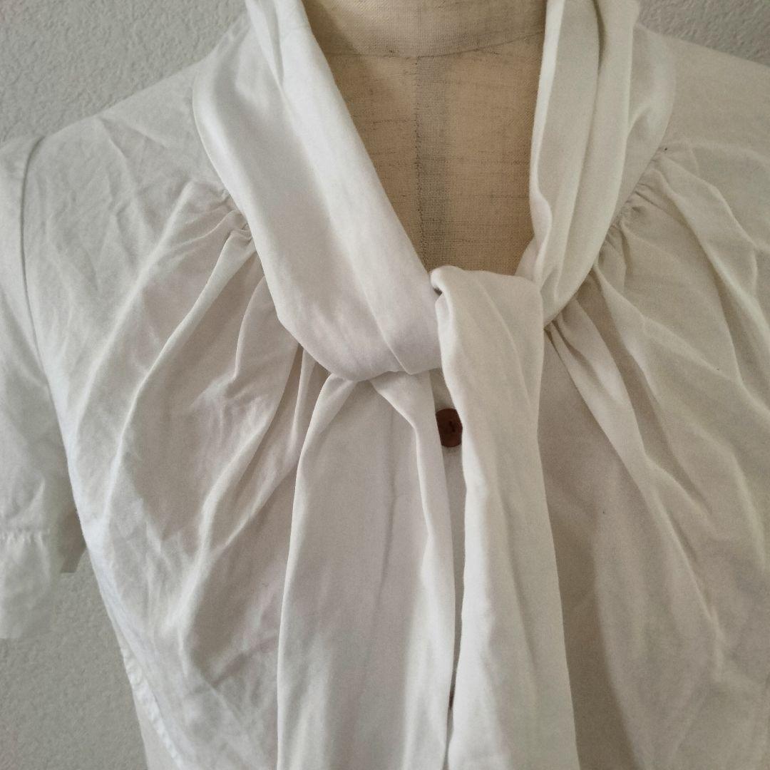 ヴィヴィアンウエストウッド　半袖　ボウタイブラウス　ホワイト