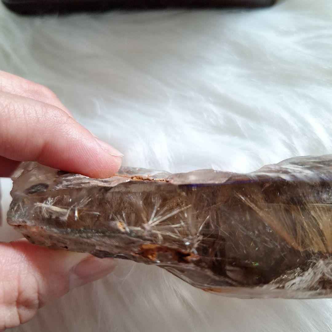 ★天然石★透明感がハンパないルチルクォーツ(台座付)