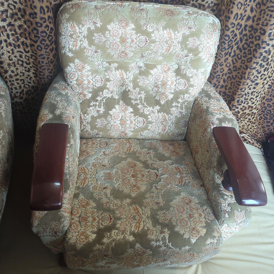 【☆美品☆】【高級シングルソファー】金華山織【※２脚ある内の１脚】①番