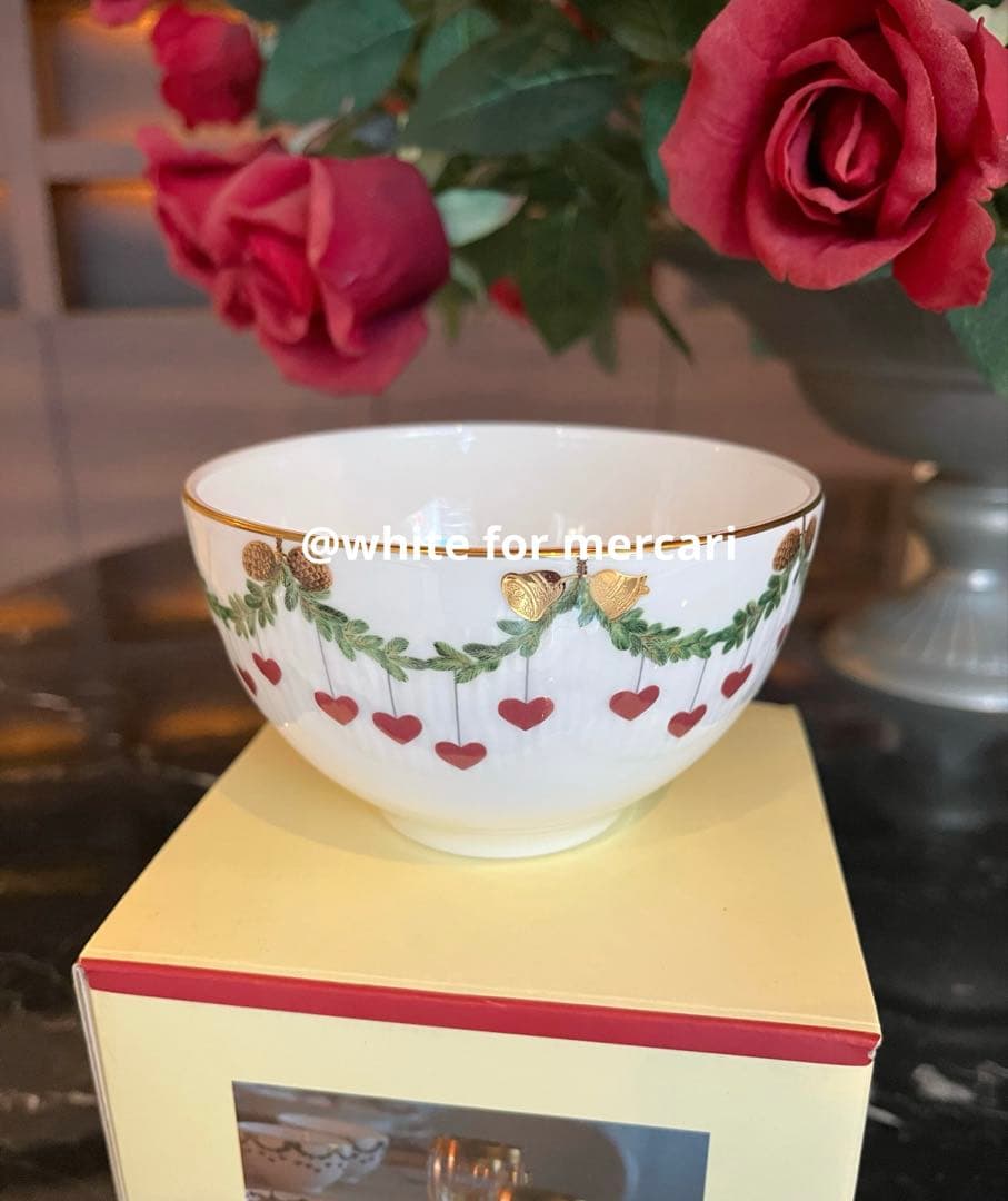デンマーク王室御用達 限定品 ハートのガーランドボウルプレゼント♡