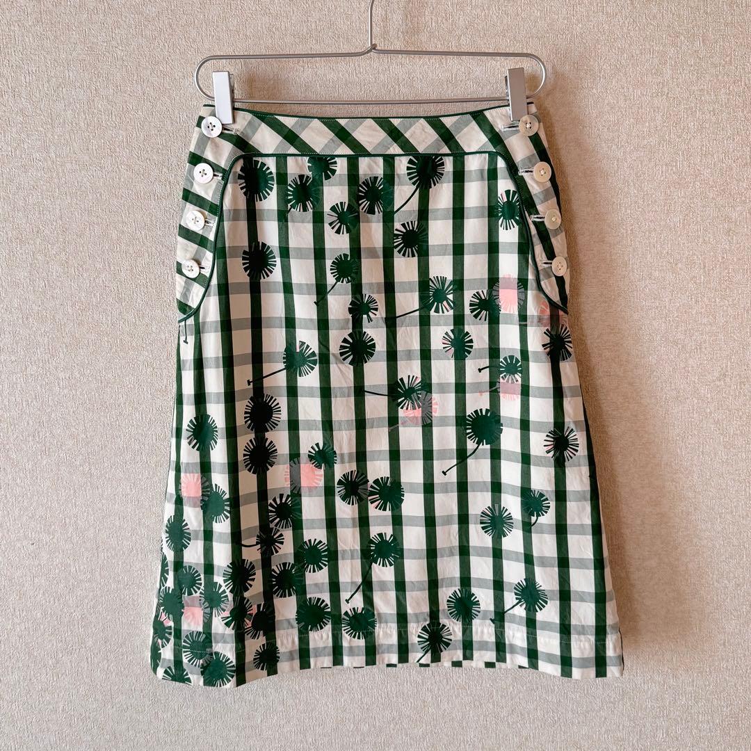 激レア✨ minä perhonen tanpopoチェック柄 台形スカート