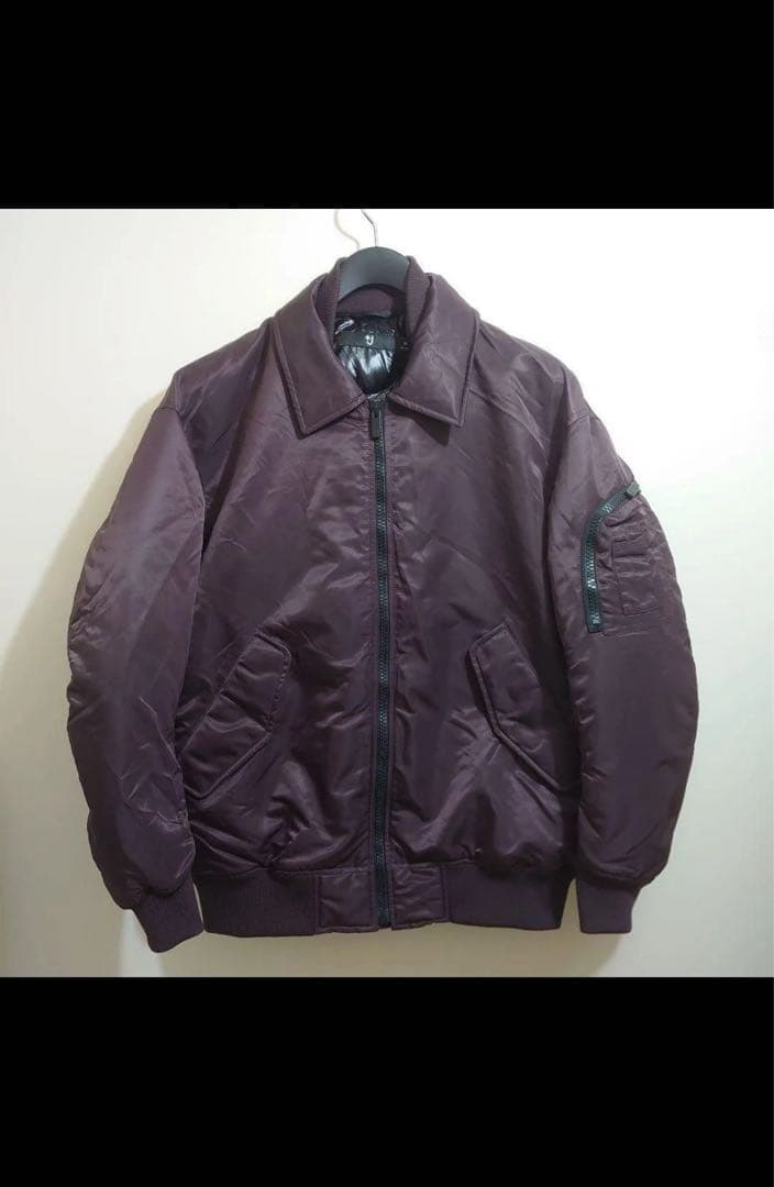 Uniqlo +J ダウンオーバーサイズリブブルゾン ワイン　ジルサンダー