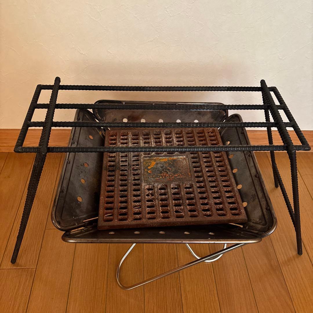 スノーピーク焚き火台Mサイズ、収納袋 とロストル、アイアンレッグ