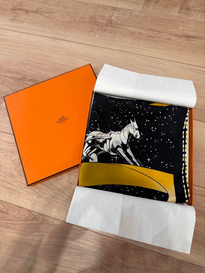 エルメス　HERMES カレ90 スペーダービー　黒