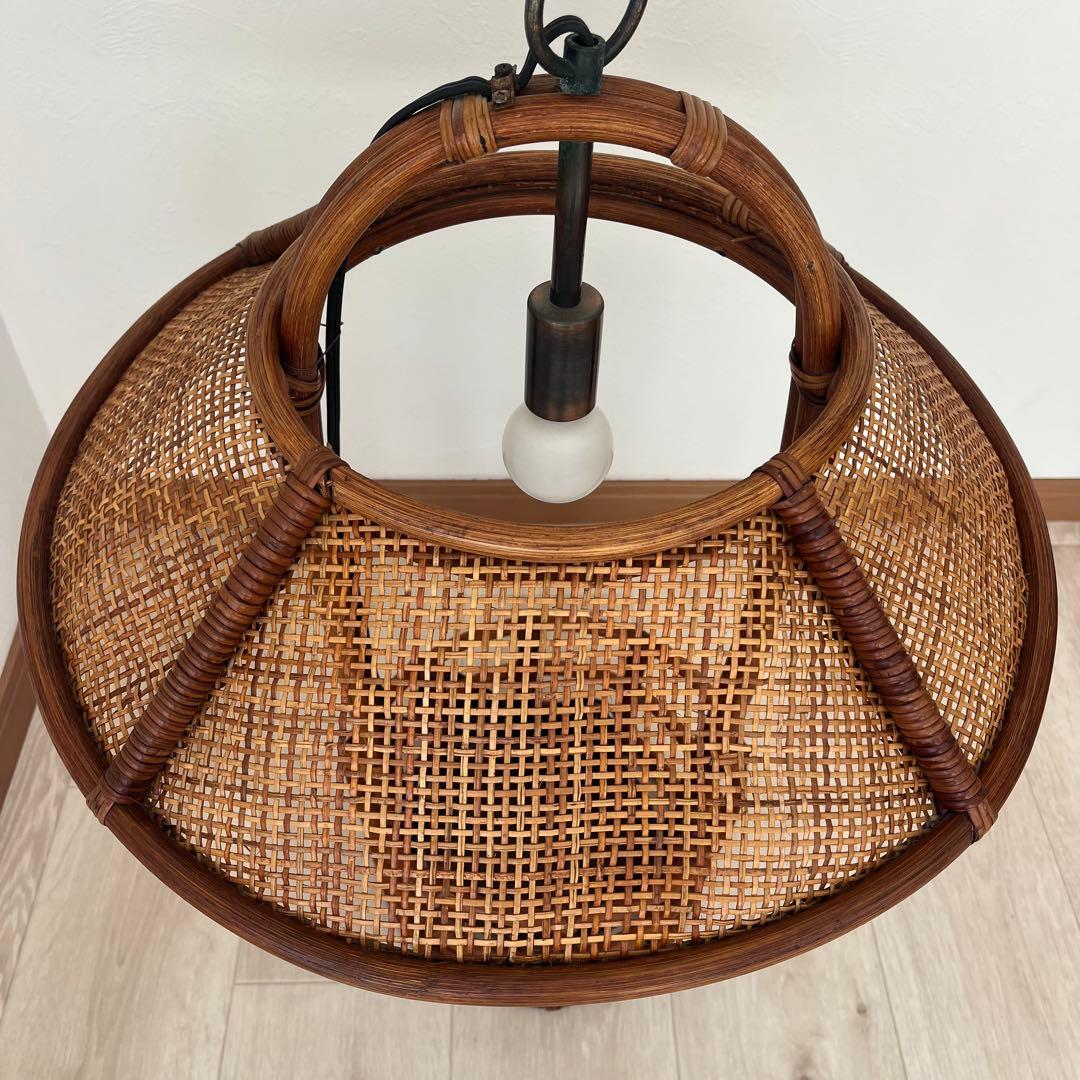 コイズミ産業　ラタン製フロアスタンド ブラウン