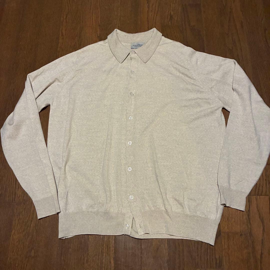 TIBOR JOHN SMEDLEY カーディガン グレーフリース L