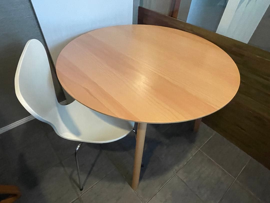 ふくこ■大川家具エスパス　ビーチ材 ラウンドテーブル/円形ダイニング